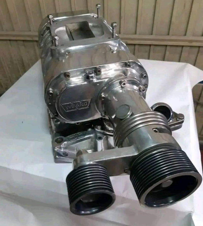 Load image into Gallery viewer, Polished Weiand 177 Blower for SBC - Complete Set in Excellent Condition!
