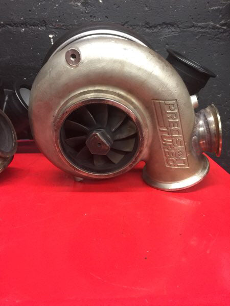 Load image into Gallery viewer, Freshly Powder-Coated Precision Gen 1 Pro Mod 94MM Turbo Chargers
