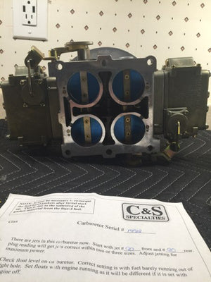 C&S 1100CFM Blow-Through Dominator Carburetor with Steve Morris Pro Series Carb Hat!