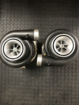 Load image into Gallery viewer, New Twin Bullseye TCT 88mm Billet Turbos
