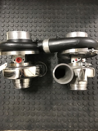 Load image into Gallery viewer, New Twin Bullseye TCT 88mm Billet Turbos
